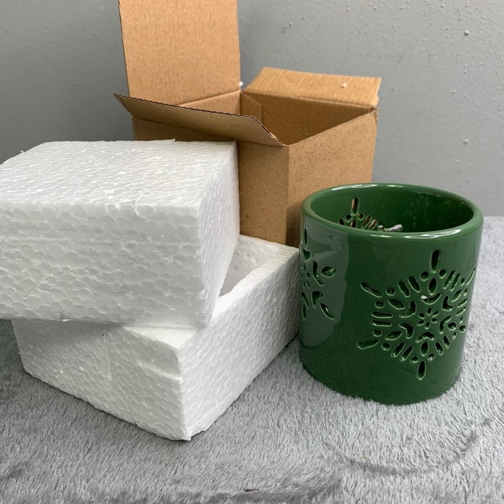 Decocrated Green Snowflake Votive Candle Holder 3.5 inch Christmas 2021